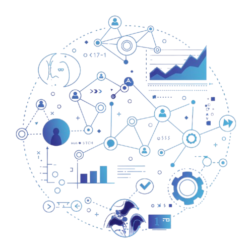 Imagen de equipo colaborando en desarrollo de software